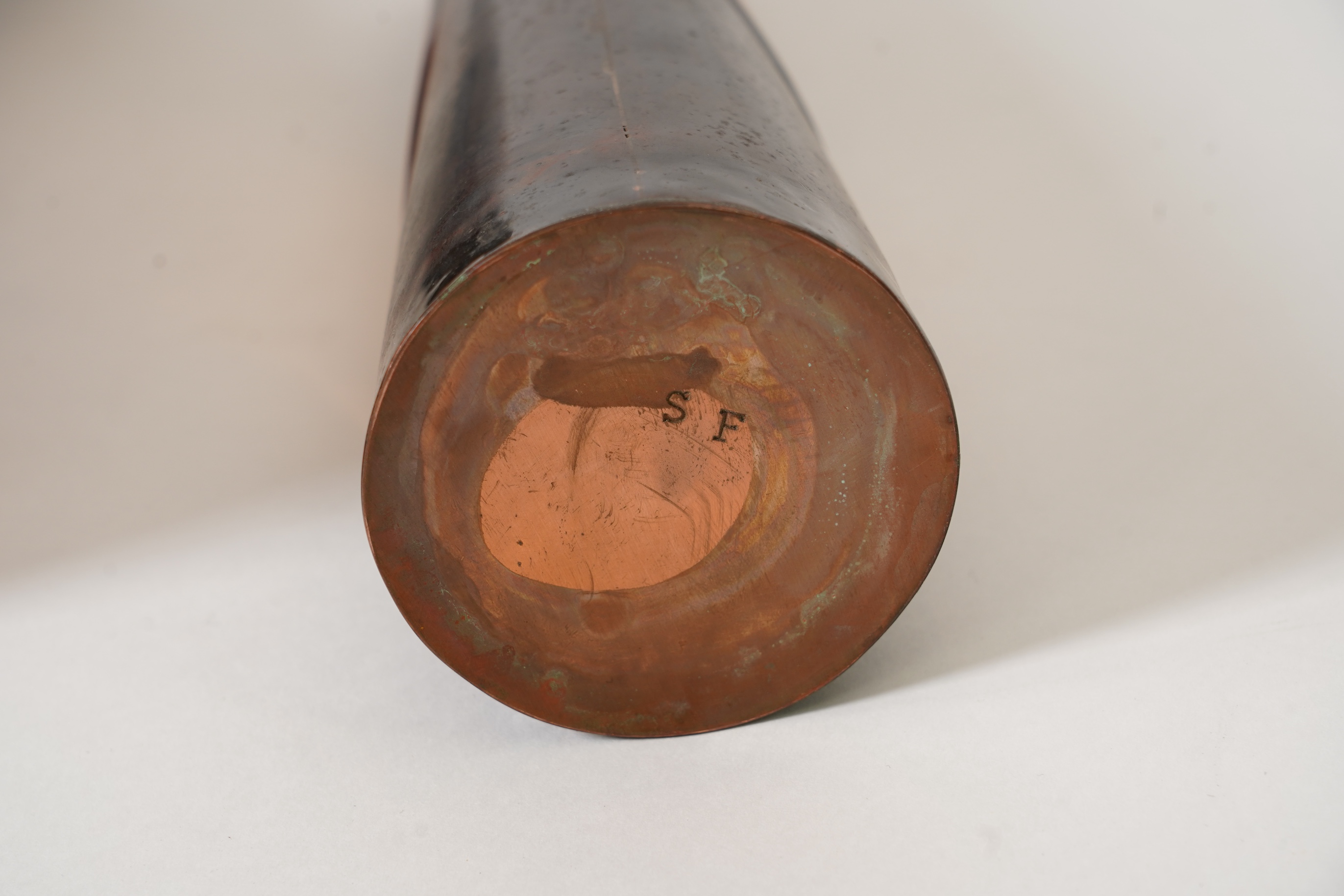 Sam Fanaroff BEM, 1926-2019, A patinated copper ewer and similar vase